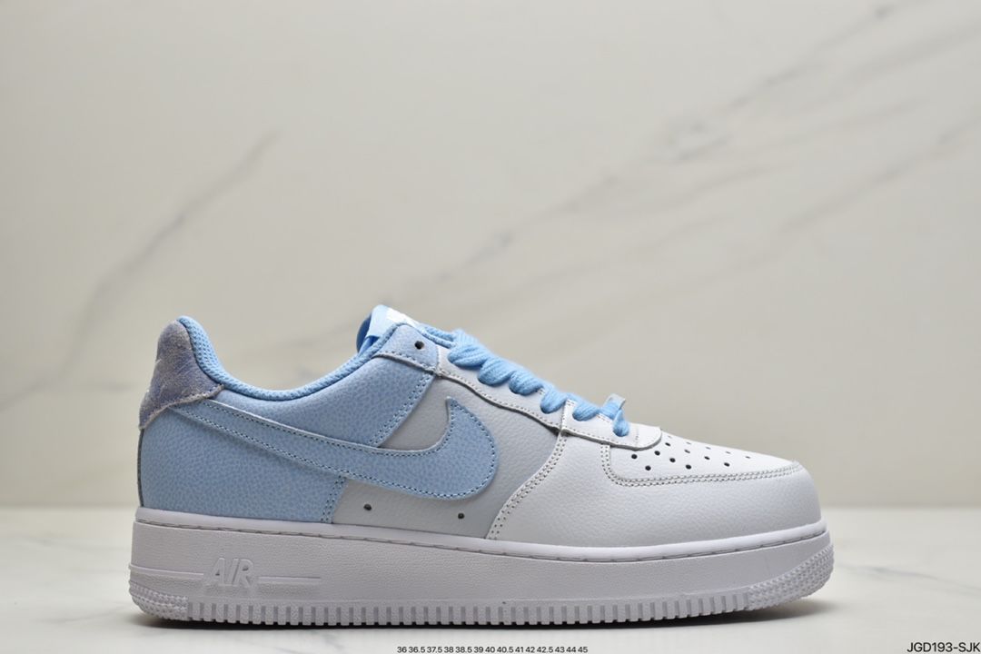 af1空军一号 1通灵蓝扎染限定板鞋休闲女男板鞋情侣百搭 空军一号白蓝