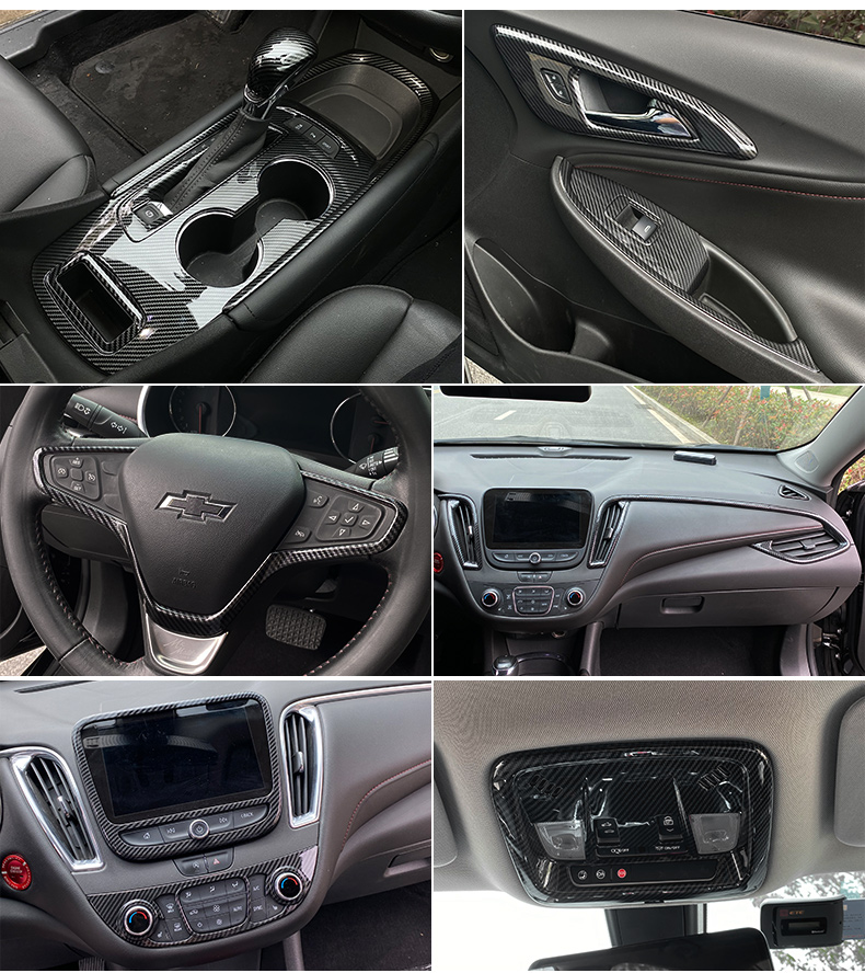 适用迈锐宝xl内饰套装改装中控排挡方向盘车门碳纤纹桃木纹汽车用品