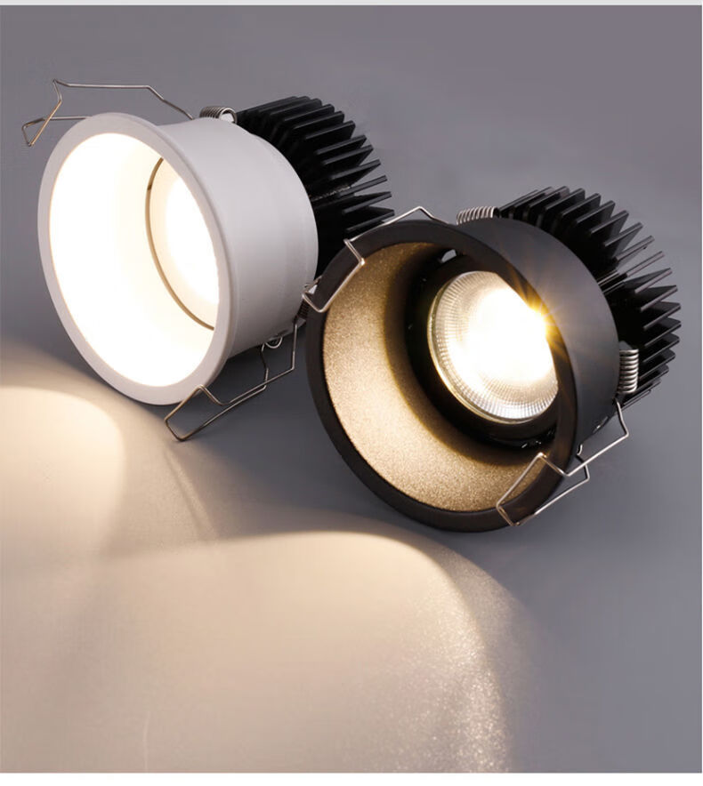 射灯led嵌入式深杯防眩cob窄边框店铺酒店洗墙灯客厅家用无主射灯白色