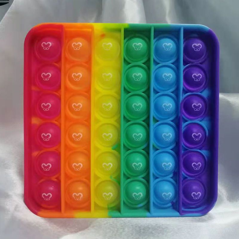 彩虹泡泡板数字灭鼠先锋玩具儿童桌面大号20cm数字智力解压彩虹暗暗乐