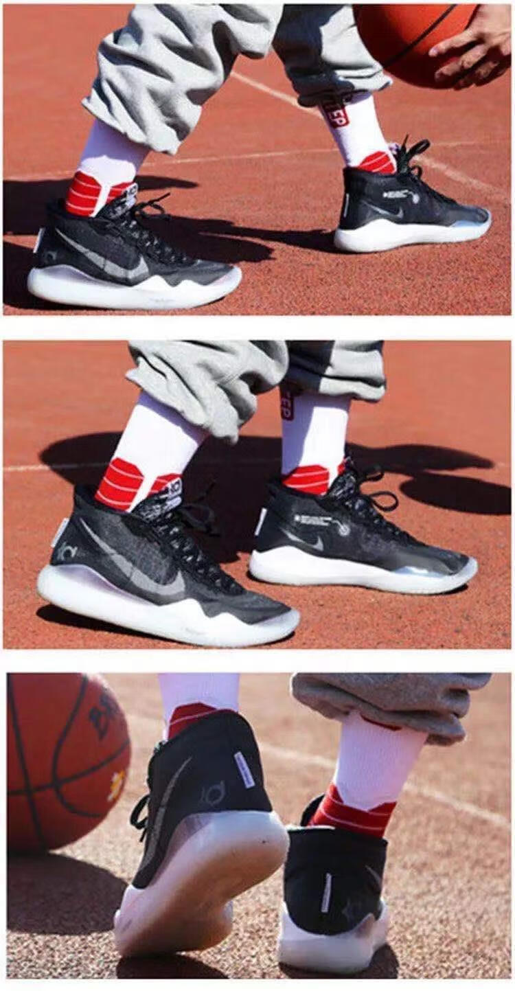 杜兰特12代篮球鞋勇士 kd12 全明星耐磨防滑透气减震双气垫运动鞋 白