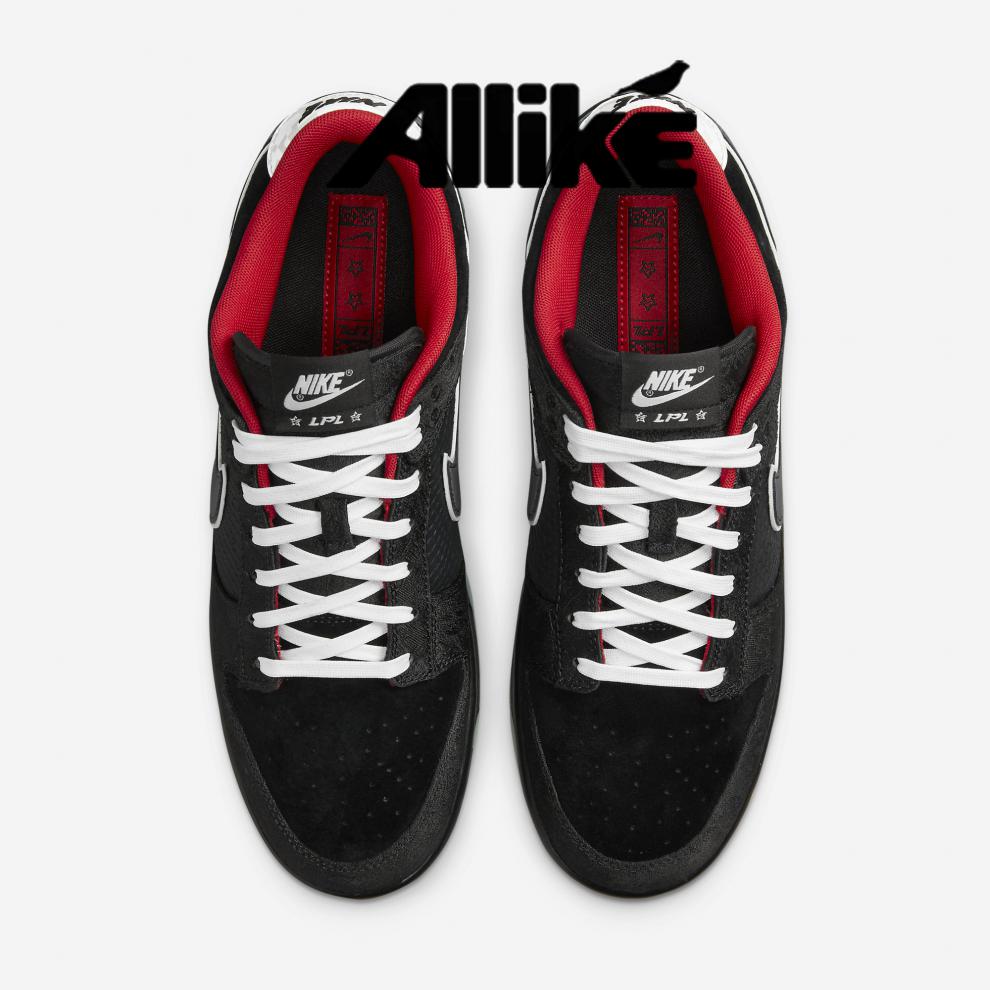 dunk low lpl联名黑色黑红夜光电玩联盟滑板鞋nike do2327-011 36