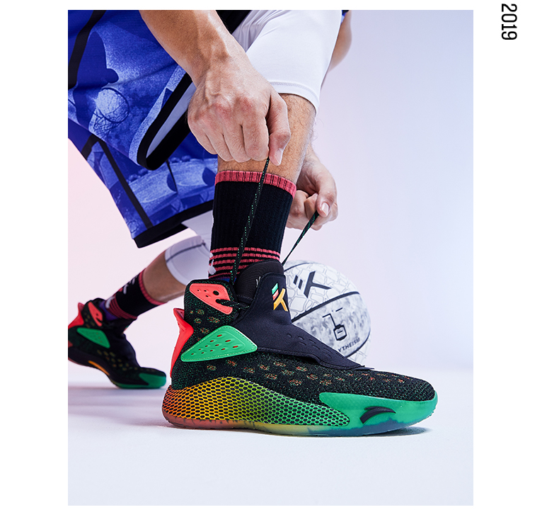 安踏篮球鞋男鞋运动鞋2020新款汤普森kt5签名球鞋ktv歌单雷鬼音乐127