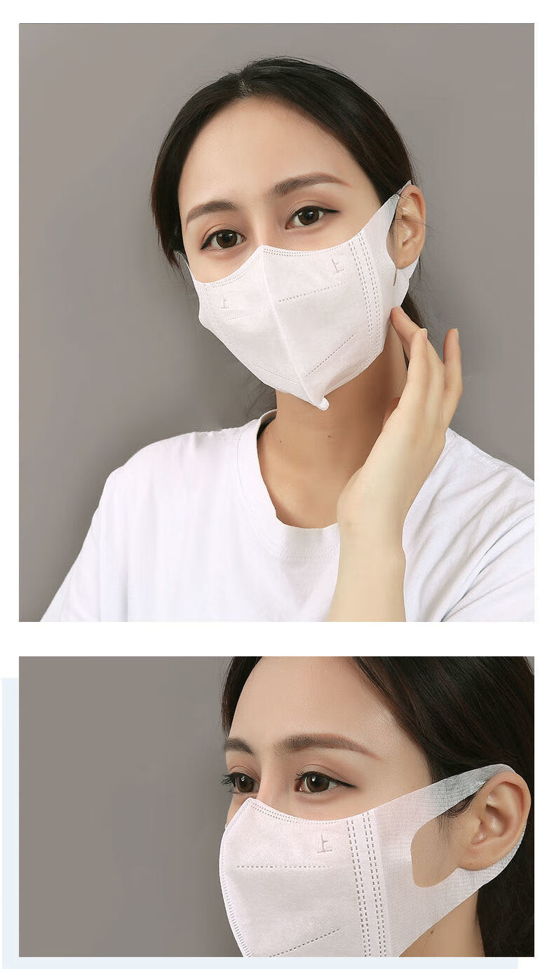 隔离面罩折叠式l型m型大小号一次性熔喷布防尘50只 (50只)儿童s型白色