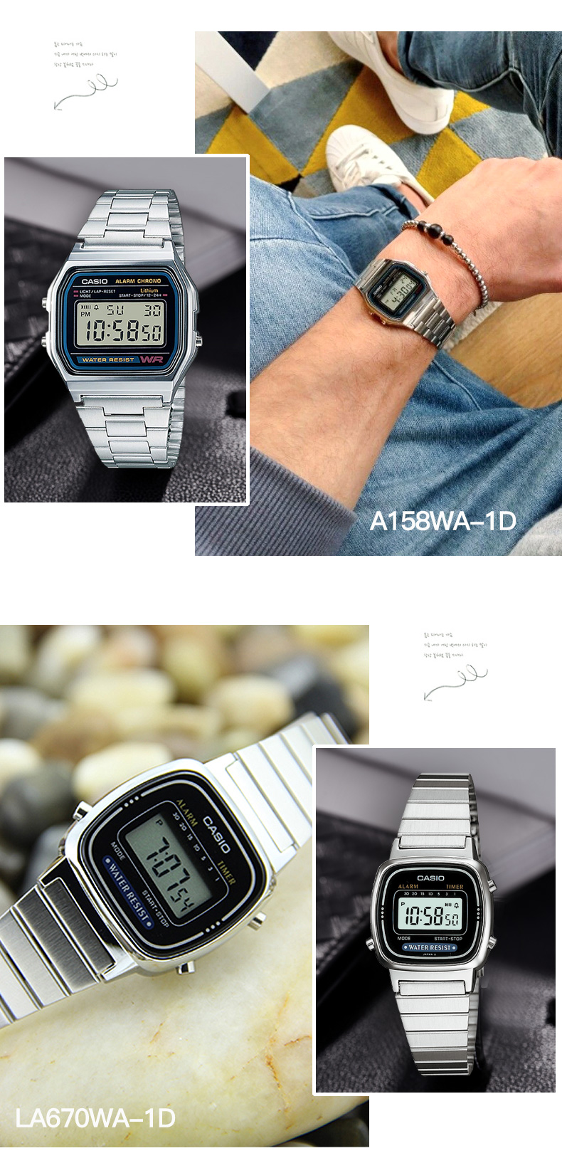 卡西欧小金表casio复古小方块手表男女学生金属情侣表a168wa158a159w