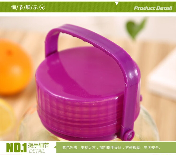口密坛子花玻璃玻璃瓶子浸泡密封罐泡菜坛水龙头浸酒家用大号塑料 16