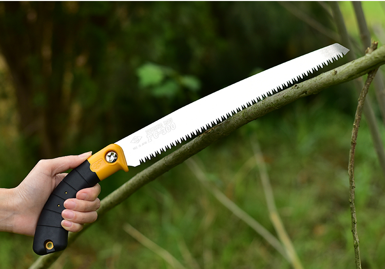 进口日本原装户外园林果树伐木锯手锯木工锯家用快速细齿冈田锯园林