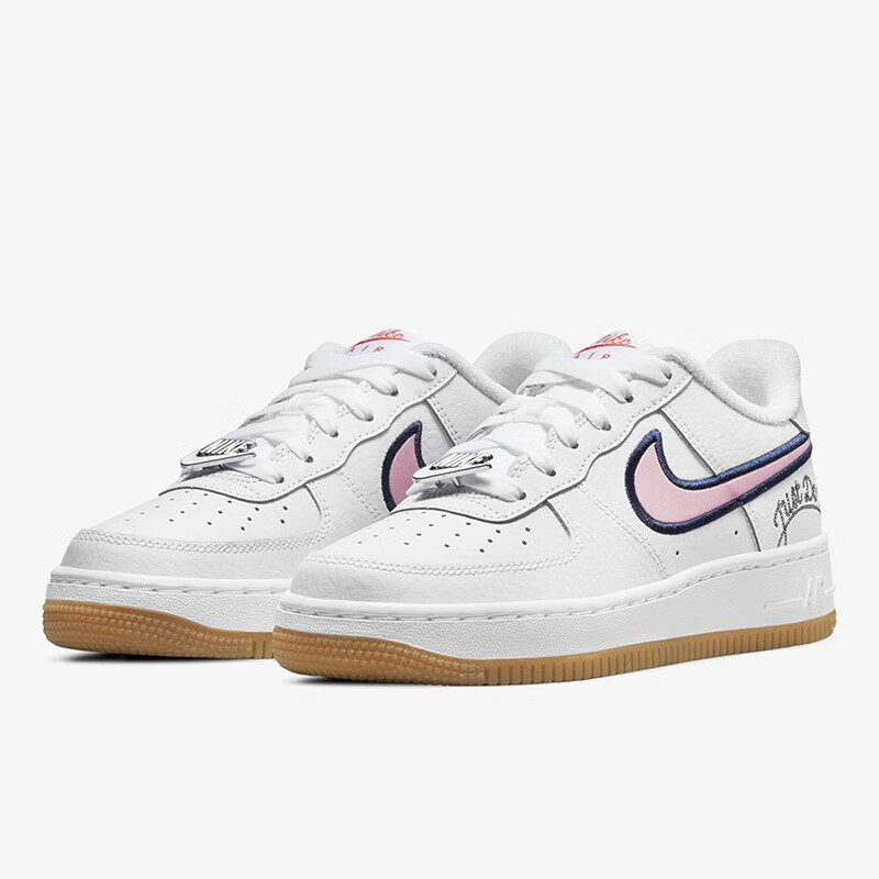 耐克(nike)air force1空军一号af1女低帮运动休闲板鞋 ct3839 粉白色
