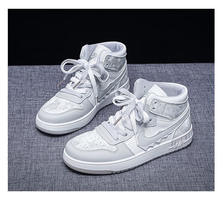 aj2年春夏季aj女鞋高帮运动休闲网红冰淇淋初中学生女孩板鞋 ajj33粉