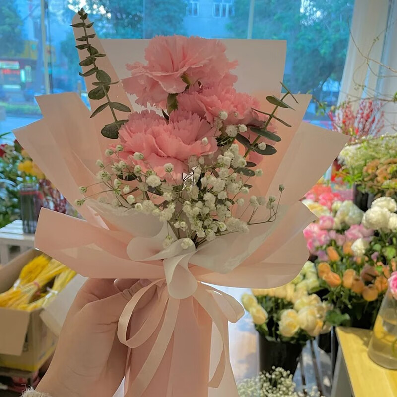 三八节鲜花速递单支玫瑰向日葵康乃馨小花束送女生老师员工妇女节礼物