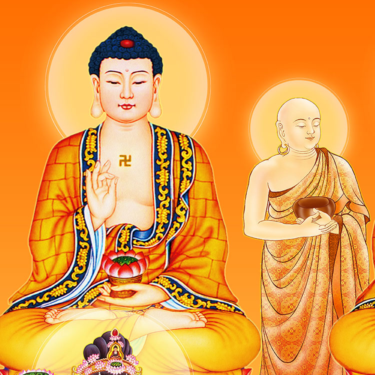 西方极乐世界全佛图全堂佛画像高清满堂佛众佛图挂画佛堂供奉菩萨佛像