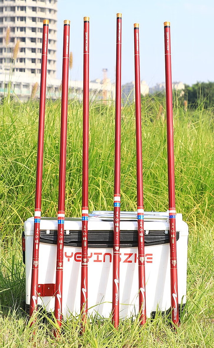 红狼鱼竿10米 红狼鱼竿2022新款十大品牌鱼竿超硬超轻28调19碳素长节