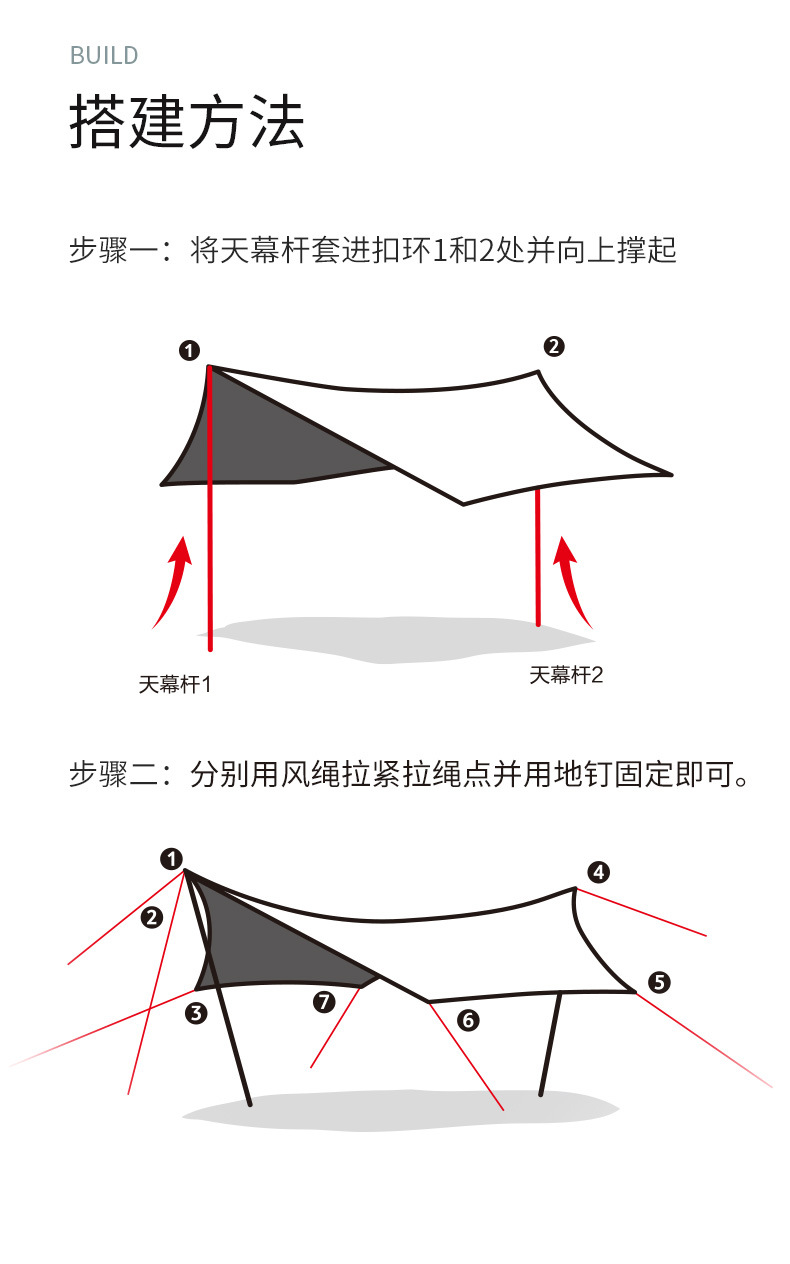 naturehike挪客黑胶六角天幕防晒防水户外大型露营防紫外线遮阳棚黑色