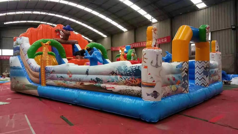 充气滑梯充气蹦蹦床充气城堡滑滑梯室外大型儿童乐园蹦床地摊滑梯98