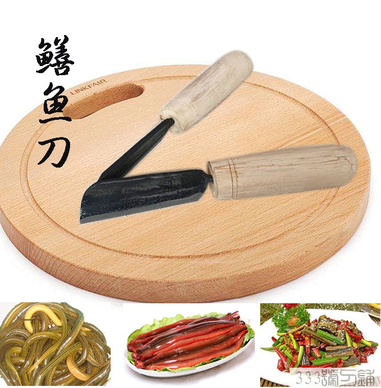 鳝鱼刀纯手工锻打木柄鳝鱼刀杀黄鳝刀鳝鱼杀泥鳅刀白60以上7cm75mm