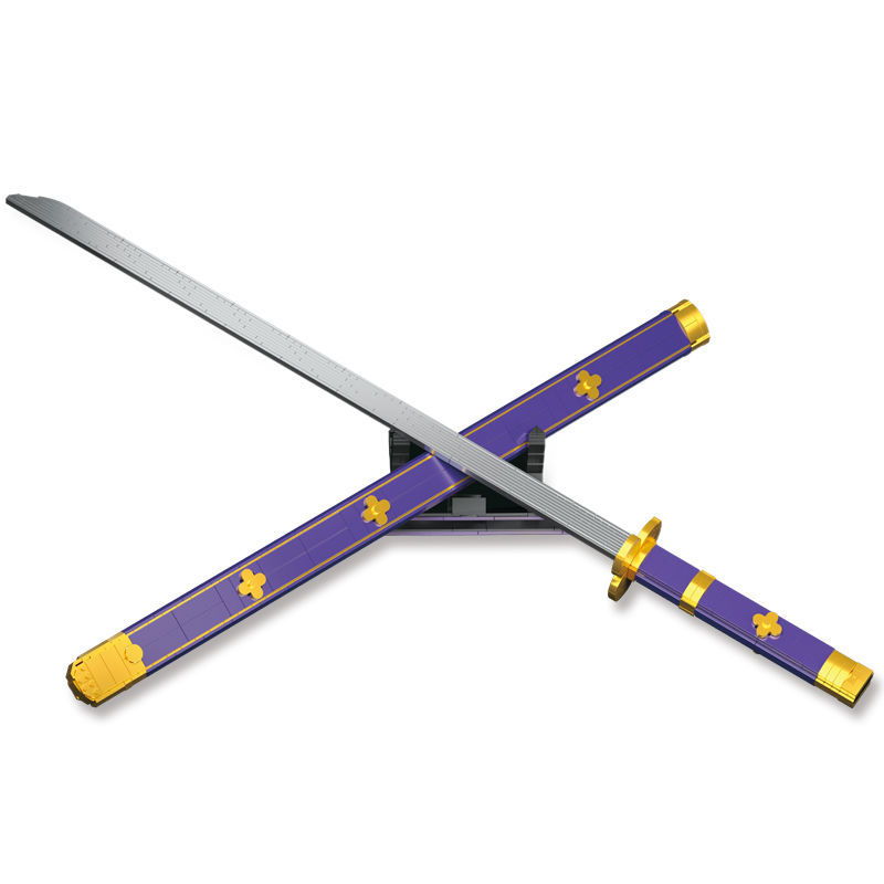 10051464585250商品名称:兼容海贼王大快刀二十一工黑刀阎魔索隆光月