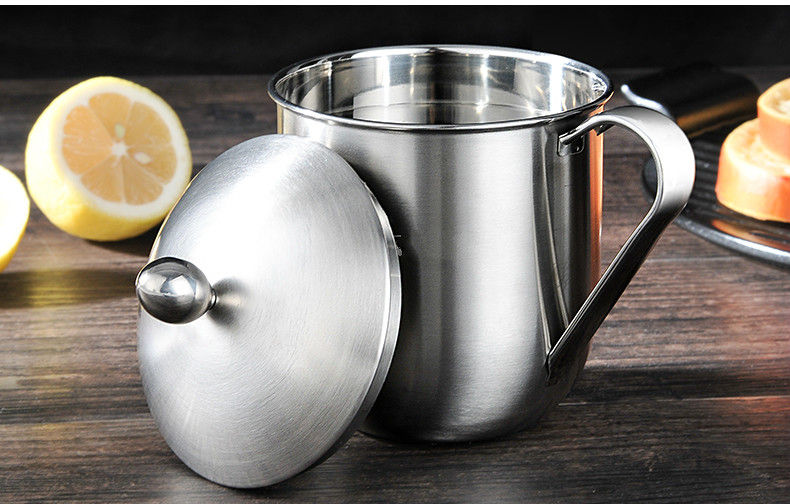 不锈钢老式口杯带盖加厚简约办公室水杯马克杯大容量怀旧儿童杯子带盖