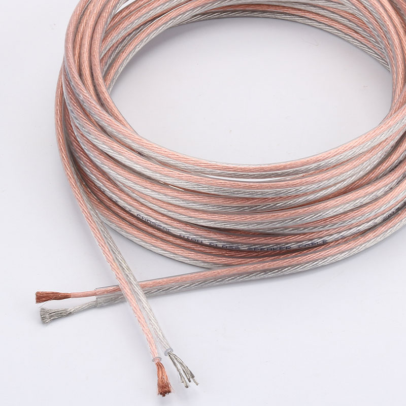 秋叶原铜音响线音箱线材发烧级音频连接线家用金银喇叭线环绕功放家庭