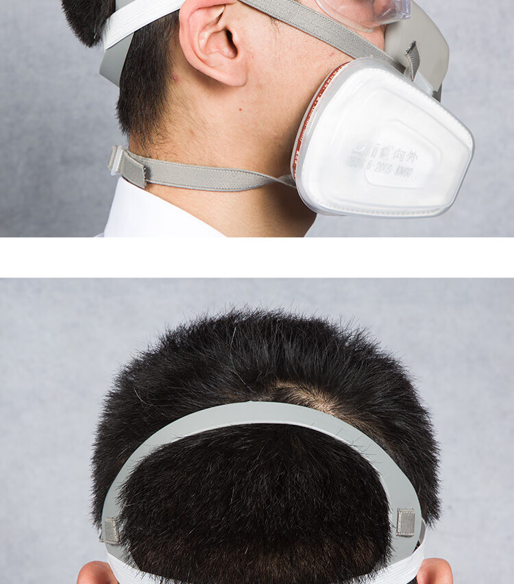 凯泷 防毒面具kn95标准防护面罩化工防尘防飞沫毒气甲醛打农药喷漆