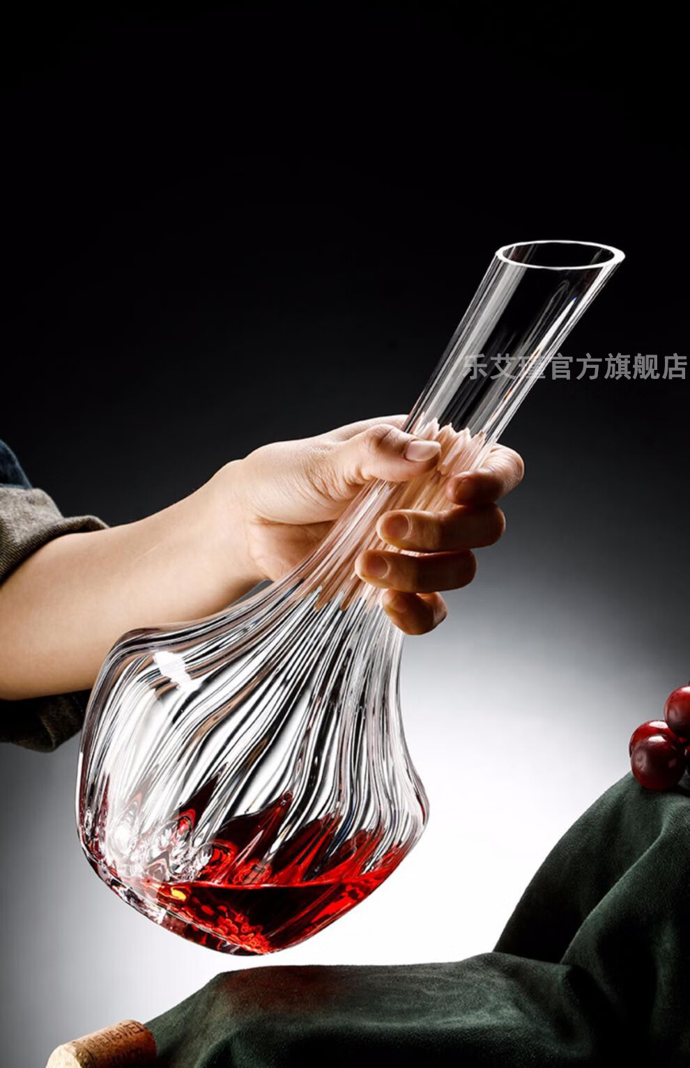 瀑布式快速红酒醒酒器家用欧式创意过滤葡萄酒水晶分酒器玻璃红酒壶大