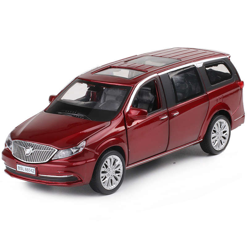 别克gl8商务车mpv合金汽车模型六开门金属仿真儿童玩具车摆件 别克gl8
