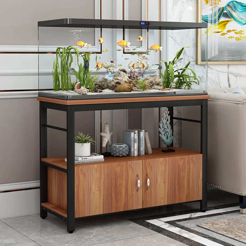 布欧格 鱼缸架子 鱼缸底柜金属底架家用鱼缸底座鱼缸柜铁艺定做鱼缸储