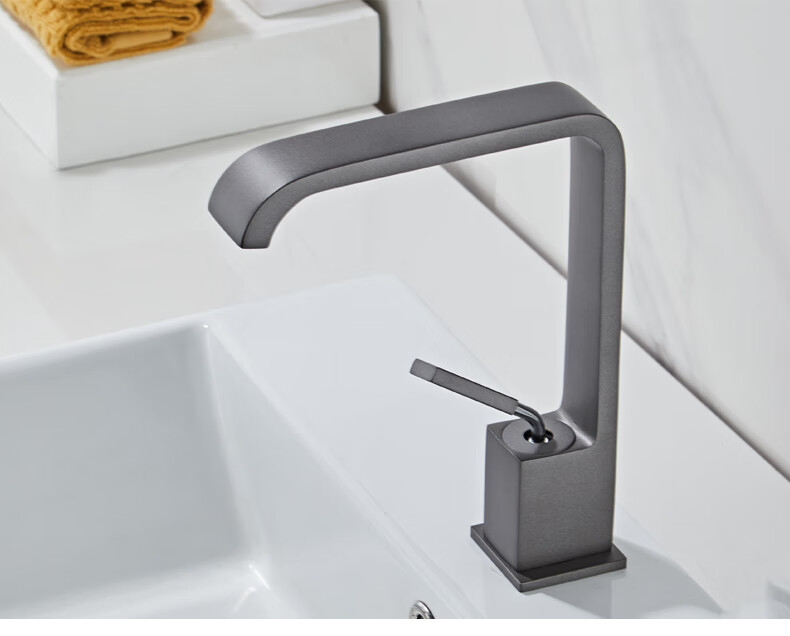 toto 日本卫浴toto全铜枪灰色瀑布式水龙头卫生间洗手间厕所洗脸盆