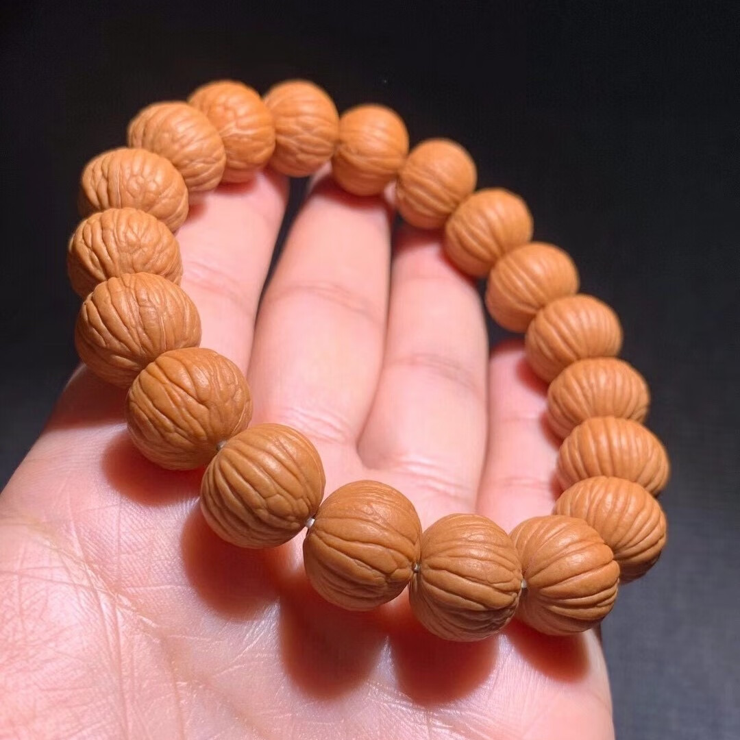 牧思(musi)收藏级核桃原籽野生金丝猴头手串 南瓜桩单圈老树土豪文玩