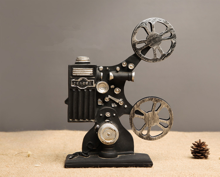 5折复古怀旧电影放映机模型道具创意电影院拍摄摆件树脂工艺品放映机g