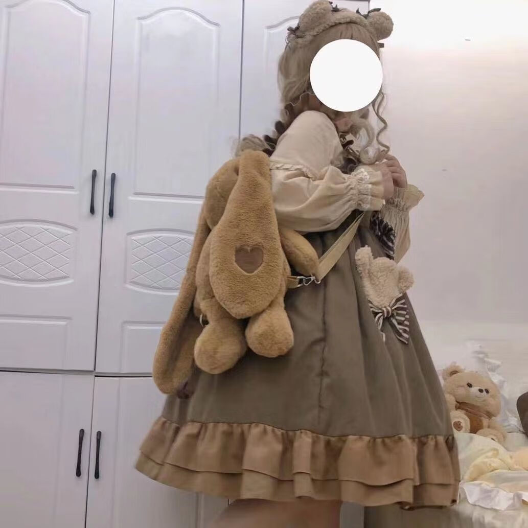 洛丽塔lolita洋装萝莉塔连衣裙lo可爱全款现货大全套秋冬可可熊连衣裙