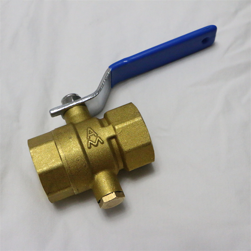 amico宁波埃美柯测温球阀229黄铜加厚温度表传感器侧温度手动球阀阀门