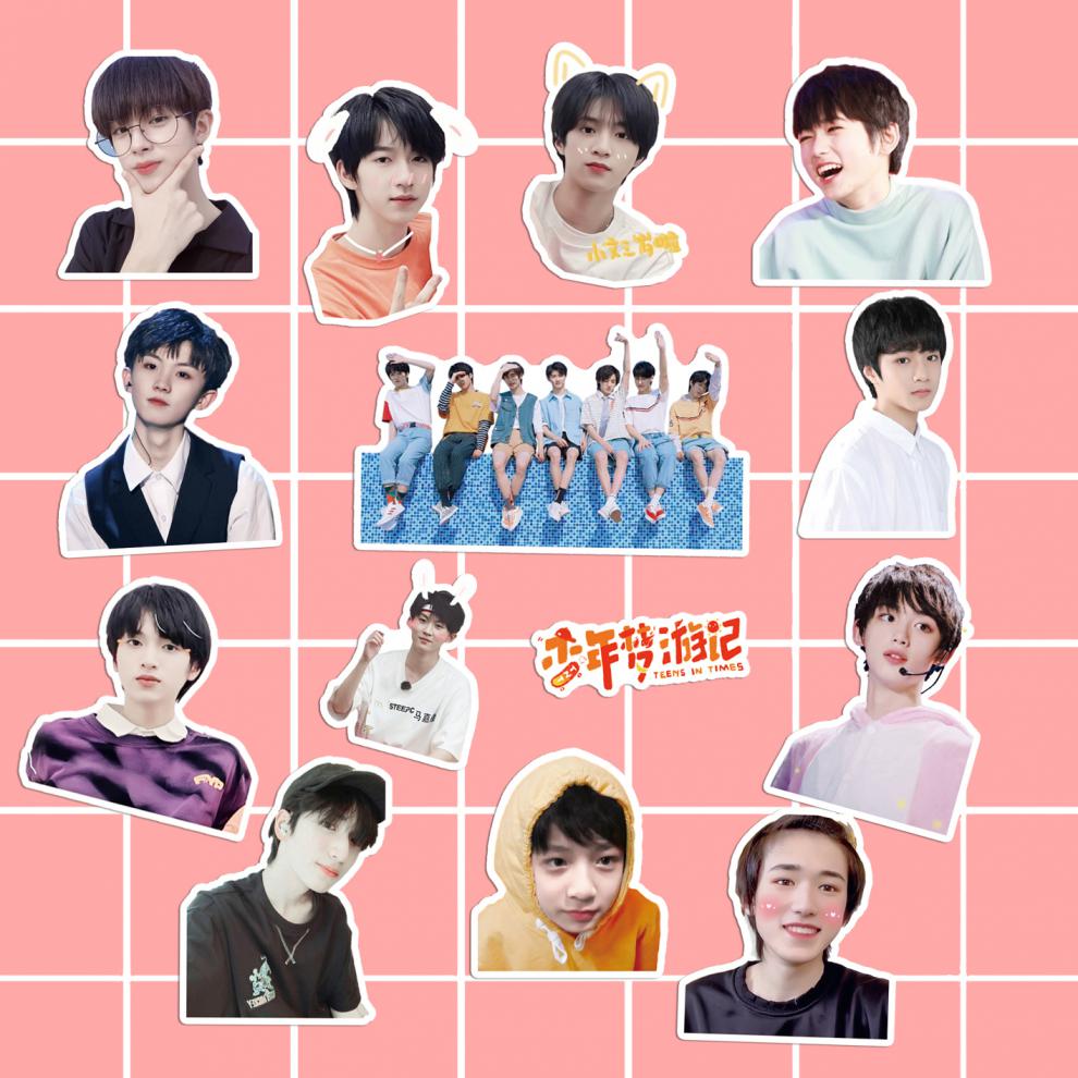适用于tnt时代少年团刘耀文严浩翔贺峻霖张真源同款周边防水贴纸diy手