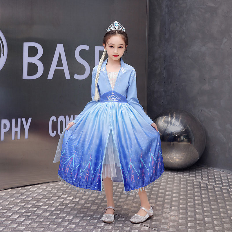 奇缘公主裙艾莎连衣裙夏季爱沙2女王衣服女正版爱莎裙子 冰雪女王2