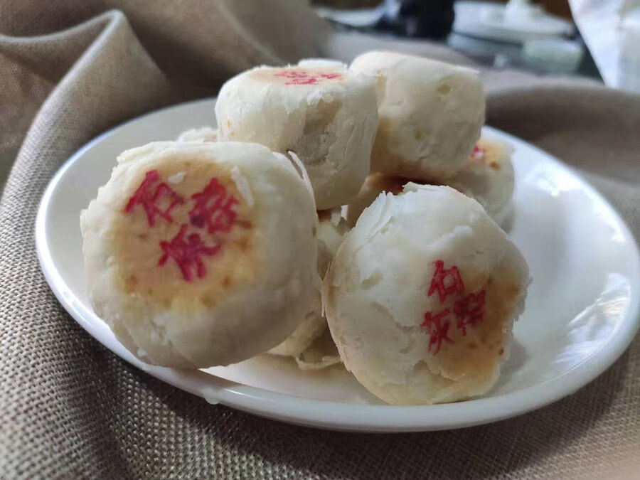 石灰窑水晶饼正宗陕西渭南特产健民伍仁白皮点心多种口味传统糕点