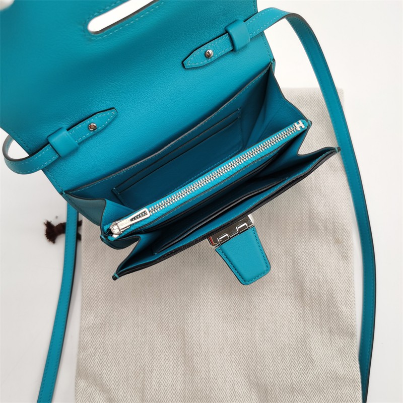 二手95新hermes爱马仕convoyeurmini马鞍包牛皮单肩斜挎包r刻工价约4w