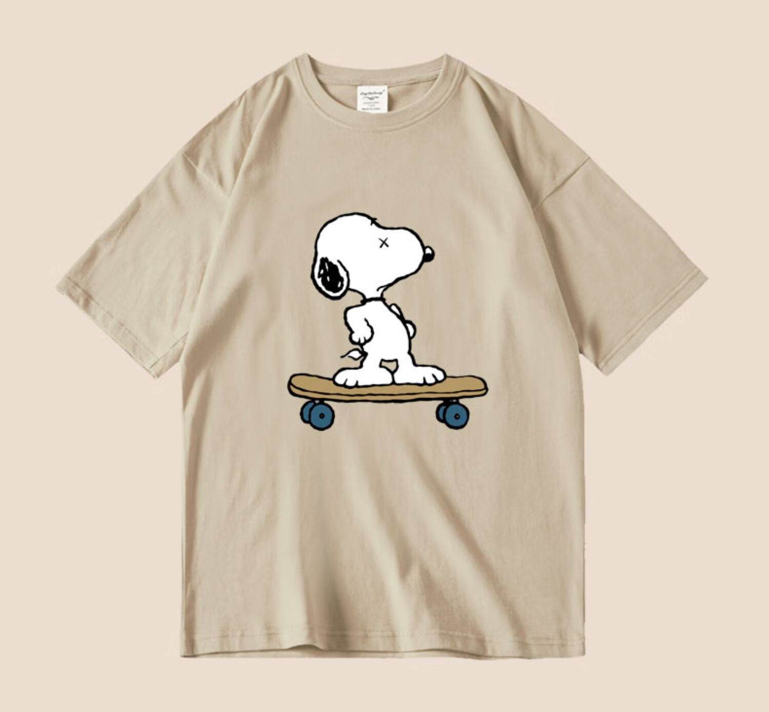 boy studio 潮牌正品韩国潮牌联名史努比印花短袖t恤男女情侣装春夏款