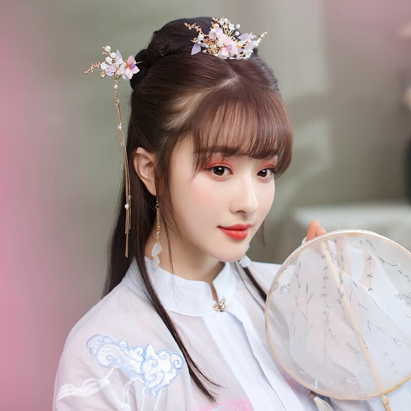 汉服头饰古装套装发饰流苏步摇超仙少女古风插梳发钗发簪子配饰