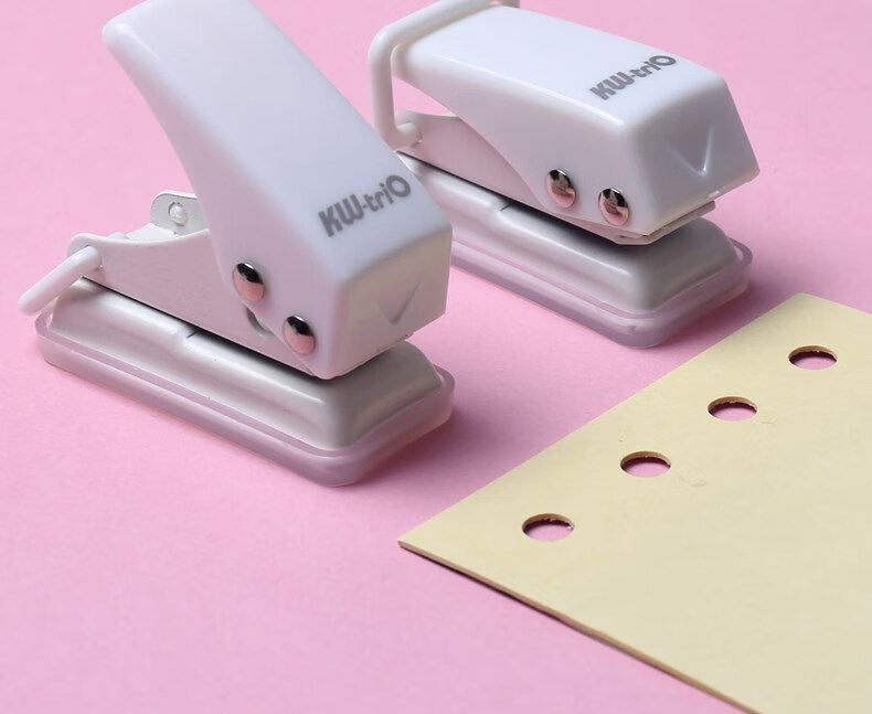 打孔机6mm孔径手工diy活页打孔器圆孔打孔8张纸学生儿童识字本文具