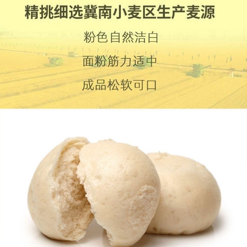 2斤装金沙河面中筋小麦粉自发面粉家用白面馒头粉自发小麦粉1000g3袋