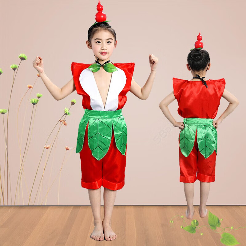 葫芦娃 儿童万圣节葫芦娃兄弟童装衣服蛇精表演演出服幼儿小孩演出服