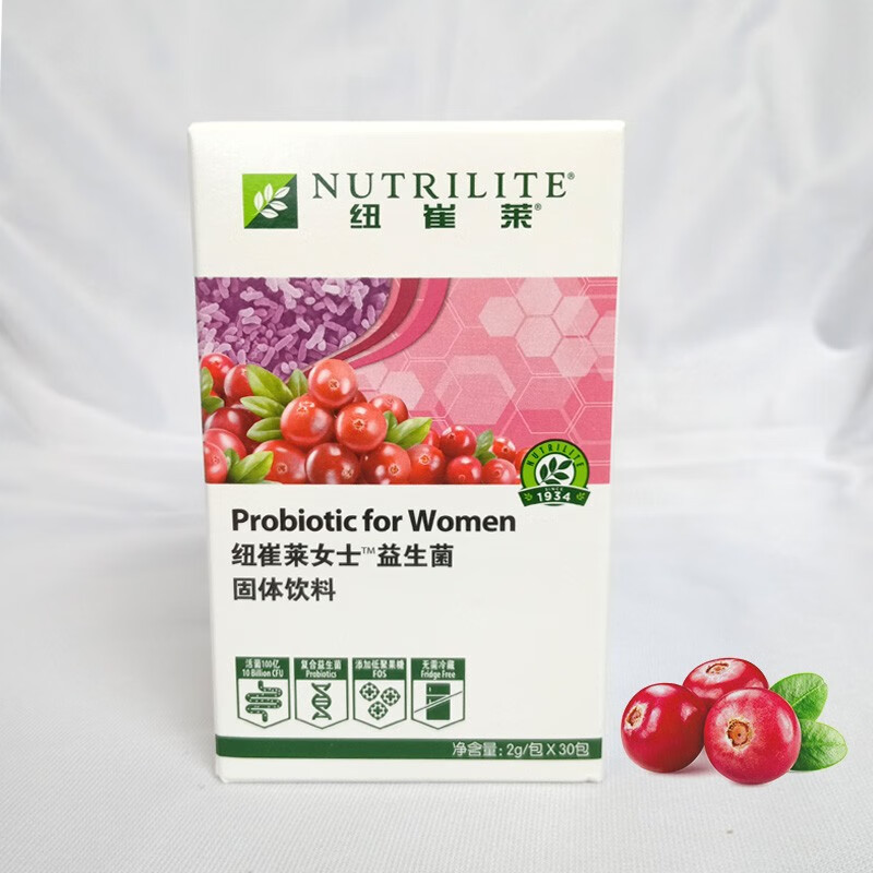 安利amway纽崔莱女士益生菌固体饮料2g包x30包