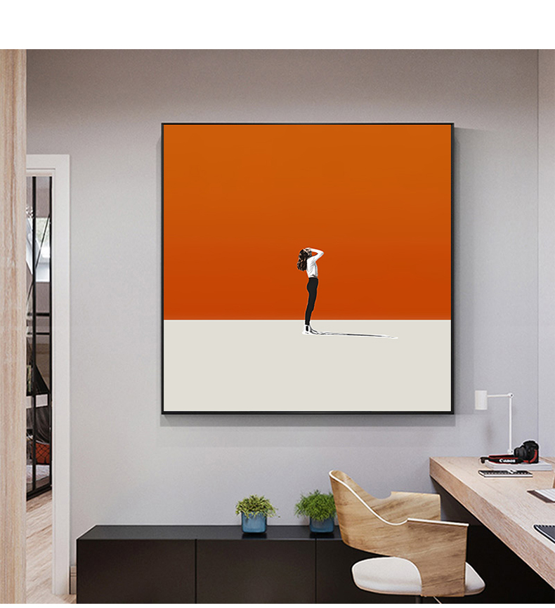 翠佳轻奢北欧客厅装饰画现代简约走廊过道壁画挂画民宿餐厅卧室人物