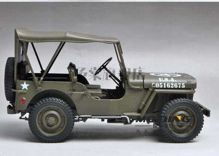 威利斯车模太阳星1:43 1944年二战威利斯吉普willys jeep越野车合金