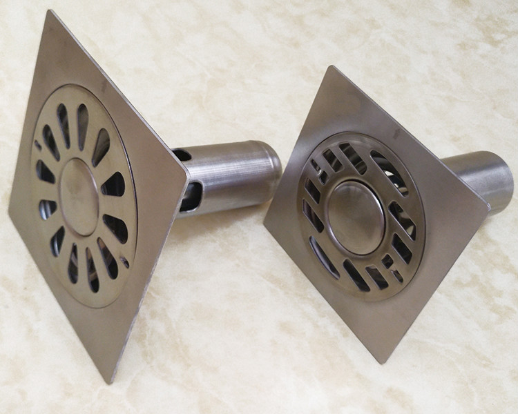 防臭地漏不锈钢10cm12cm方形圆形地漏卫生间洗衣机阳台两用地漏10cm