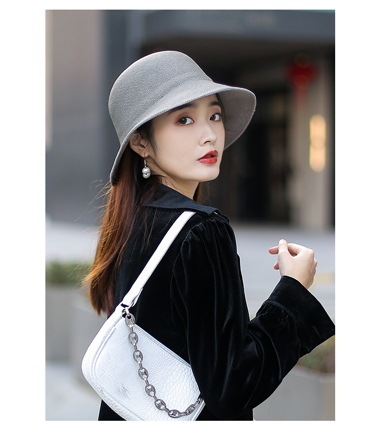 帽子春秋款女时尚百搭遮阳防晒新款渔夫帽秋冬优雅洋气盆帽卡其色可