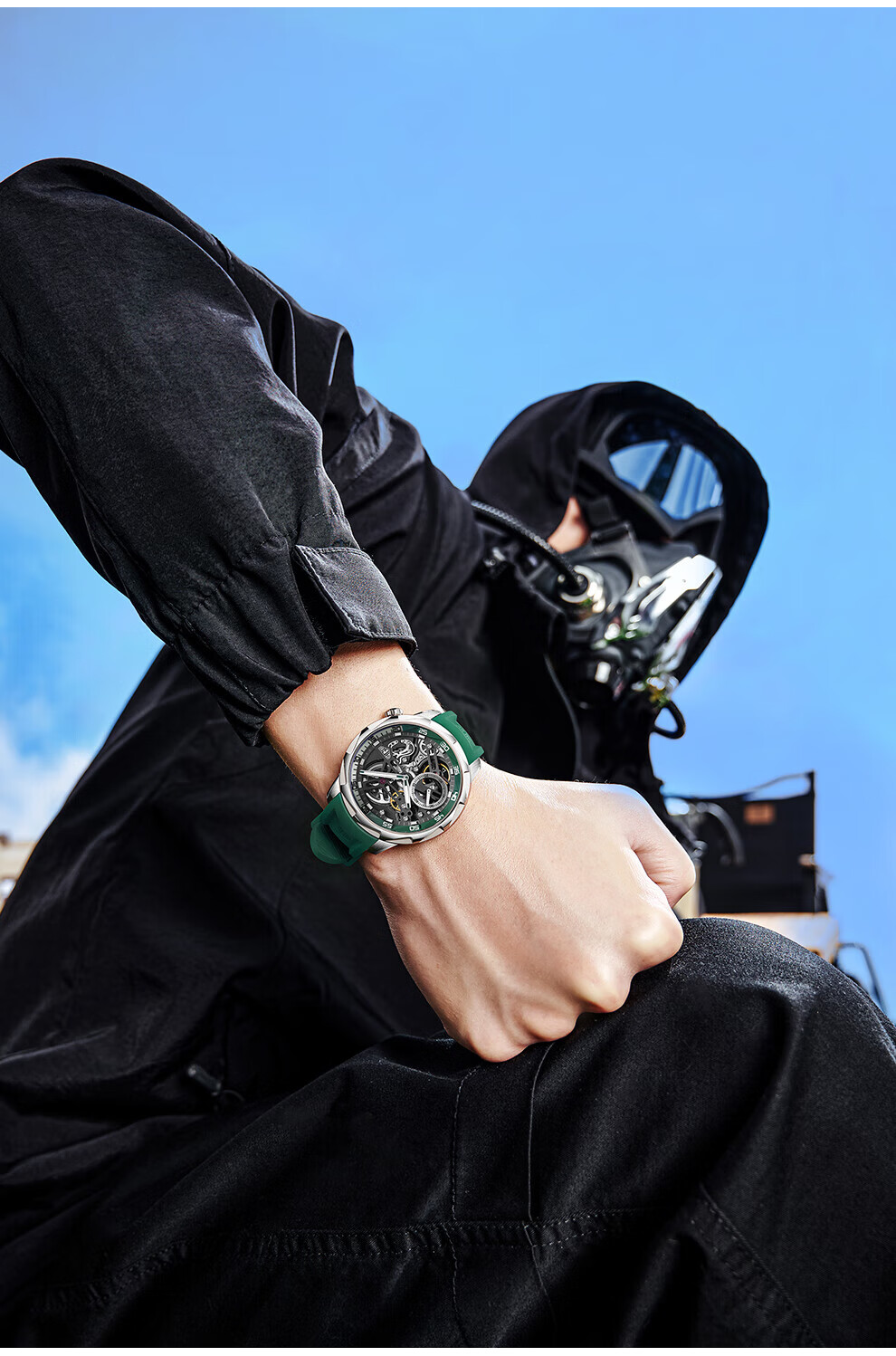 罗格斯(shgos) 德国手表大风车系列流浪地球联名镂空全自动机械表潮流