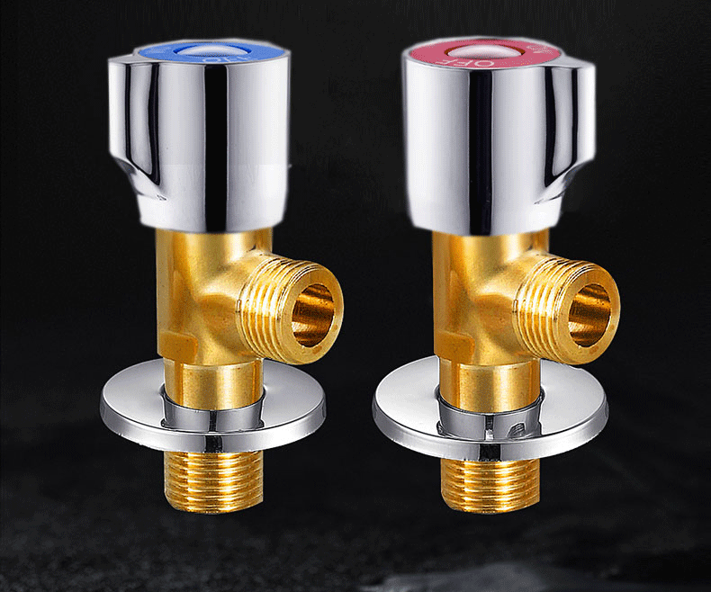 三角阀全铜冷热水家用三头通一进二双出马桶阀一分二阀门开关全铜冷水