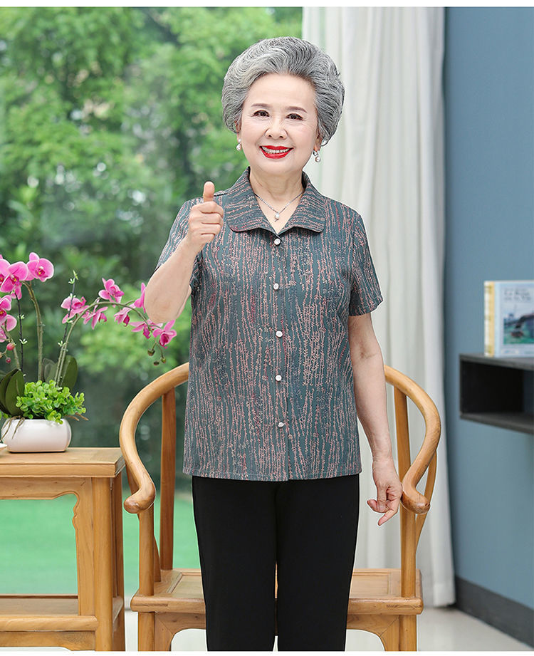 tzvh七十岁老奶奶夏装70岁老太太热天5080岁夏天穿的老年人夏装女奶奶