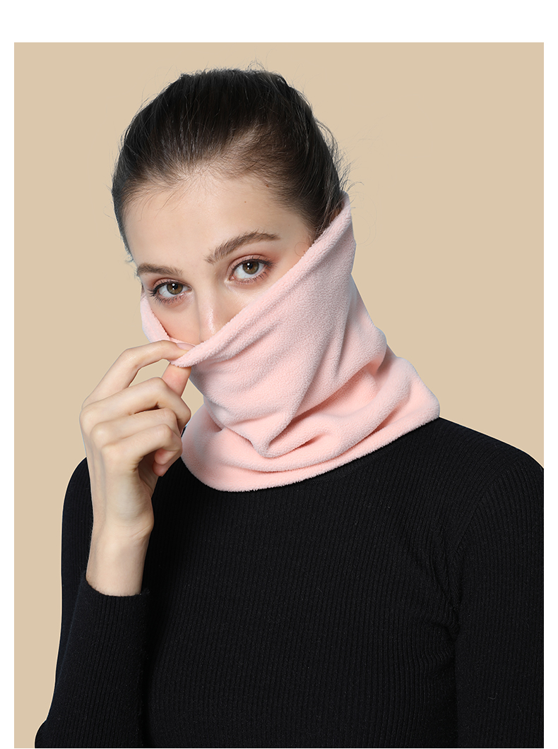 冬季保暖围脖加绒加厚护颈脖套围巾脖子防风韩版户外男女头套面罩 加