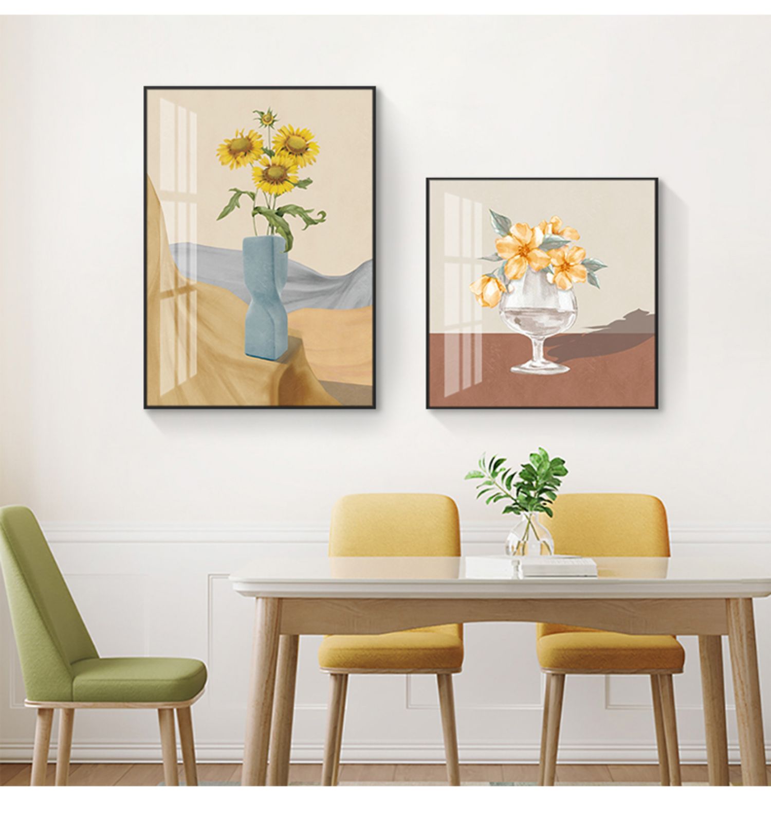 翠佳餐厅装饰画轻奢风现代简约饭厅厨房壁画组合挂画油画餐桌免打孔hj